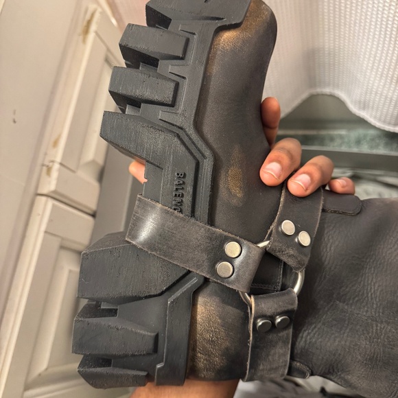 BALENCIAGA BULLDOZER HARNESS CALFSKIN BOOTS *NEW - Picture 1 of 6